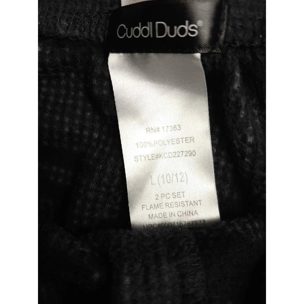 Cuddl Duds Boys Pajama Set L 10/12 Camo Thermal Waffle Knit 2pc